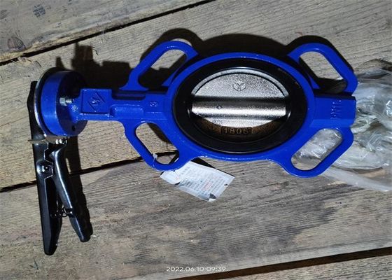 150mm 200mm Wafer Style Butterfly Valve With Handle