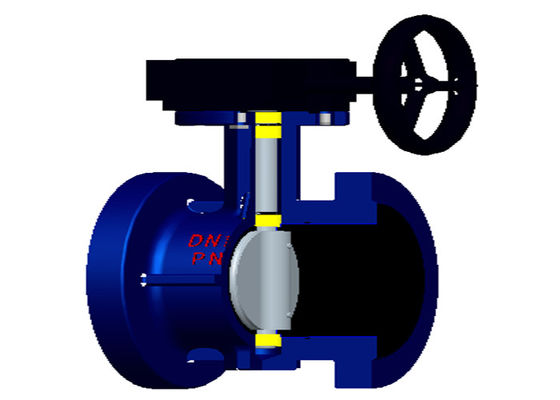 Blue 10mm Flanged Butterfly Valve In Water Supply