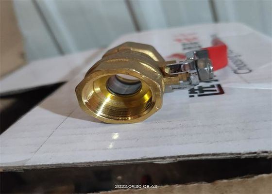 PTFE Seal Threaded Brass Water Valve 1.6 Mpa Pressure