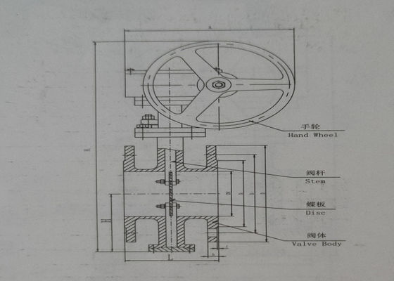 Ventilation Flange End Butterfly Valve Cast Steel 0.6 Mpa Flexible Graphite