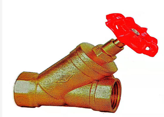 DC Thread Connect Brass Globe Valve , Anti Erosion Copper Water Valve