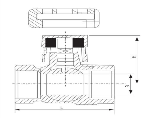 Forged Ball Brass Water Valve Magnetic Lockable Thread End Anti Erosion